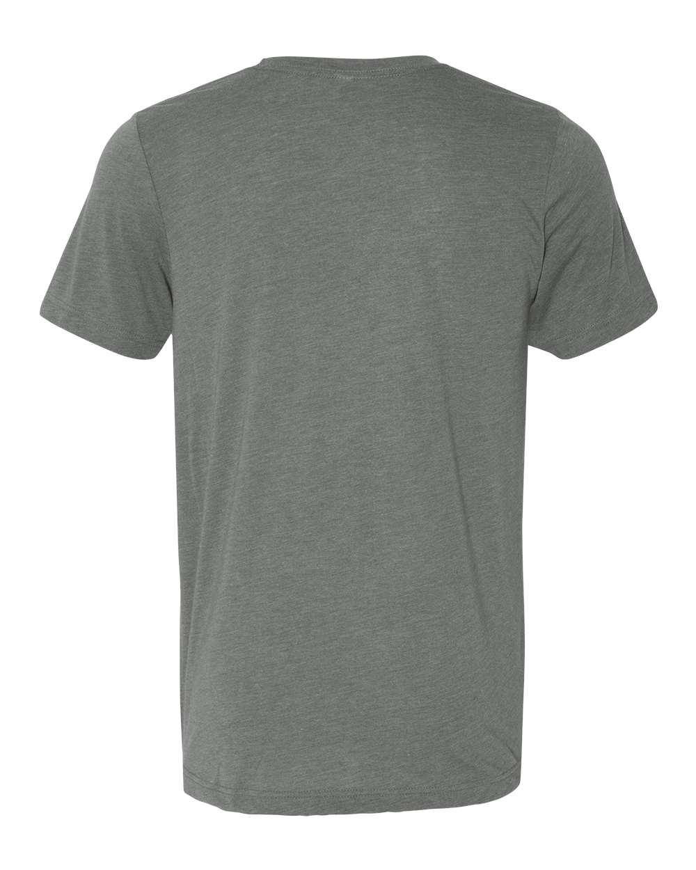 Back of BELLA+CANVAS ® Unisex Heather CVC Short Sleeve Tee. BC3001CVC in Deep Heather