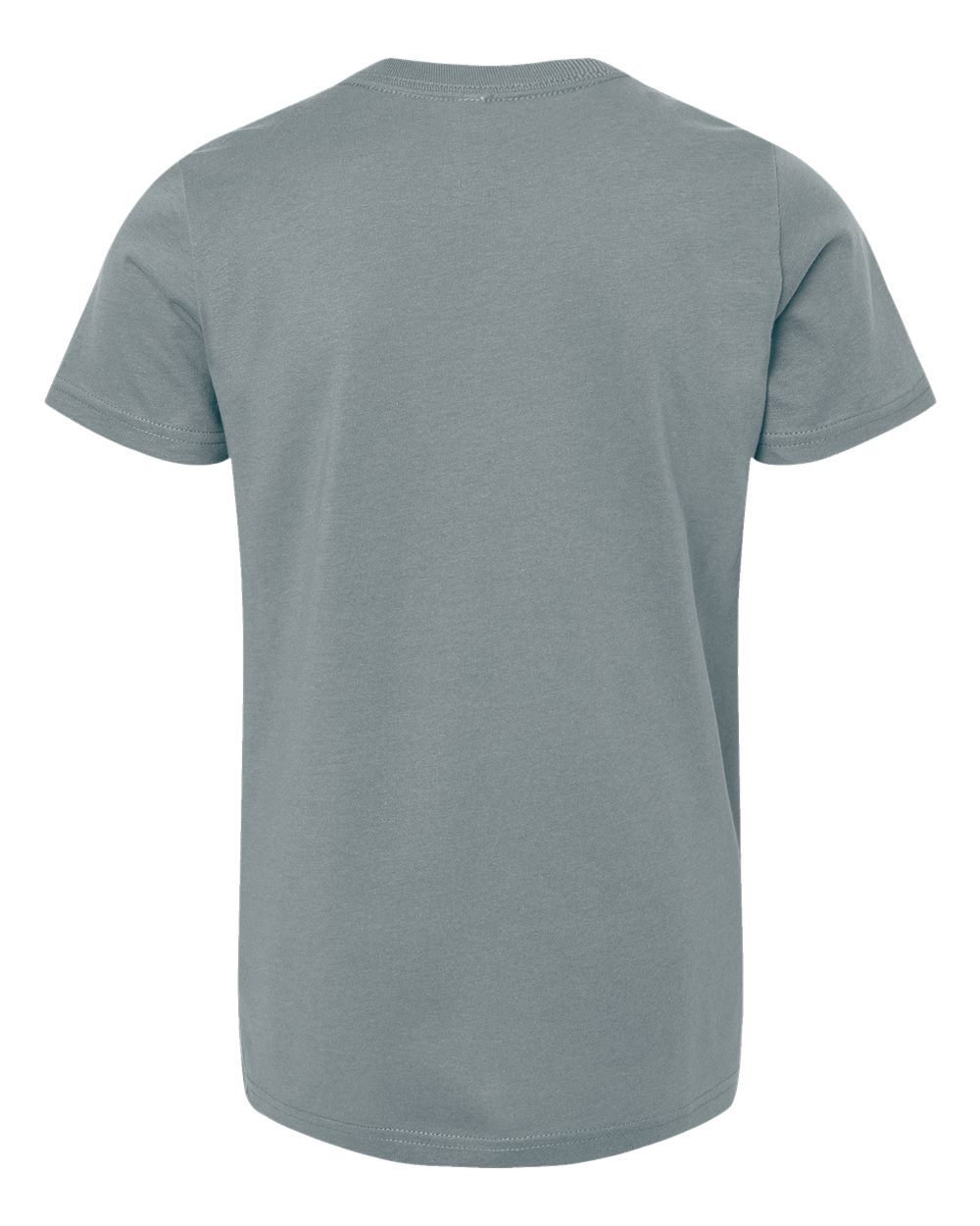 Back of BELLA+CANVAS ® Youth Jersey Short Sleeve Tee. BC3001Y in Blue Storm