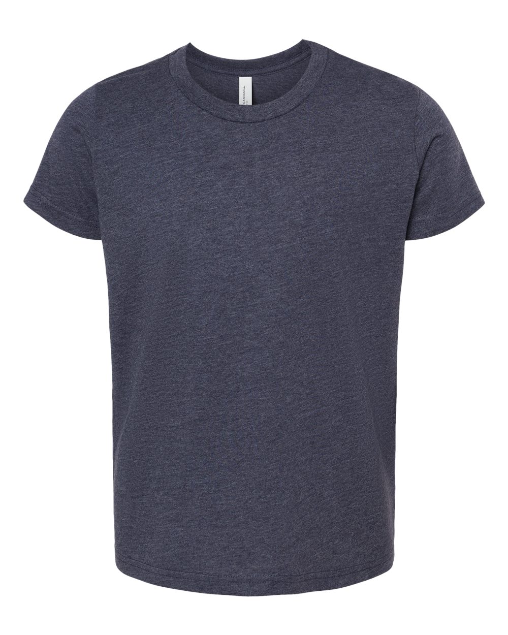 BELLA+CANVAS® Youth Heather CVC Tee BC3001YCVC - Heather Midnight Navy