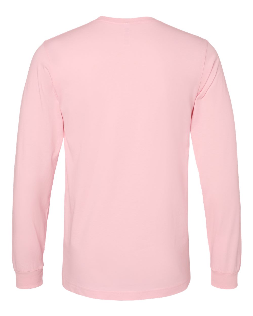 Back of BELLA+CANVAS ® Unisex Jersey Long Sleeve Tee. BC3501 in Pink