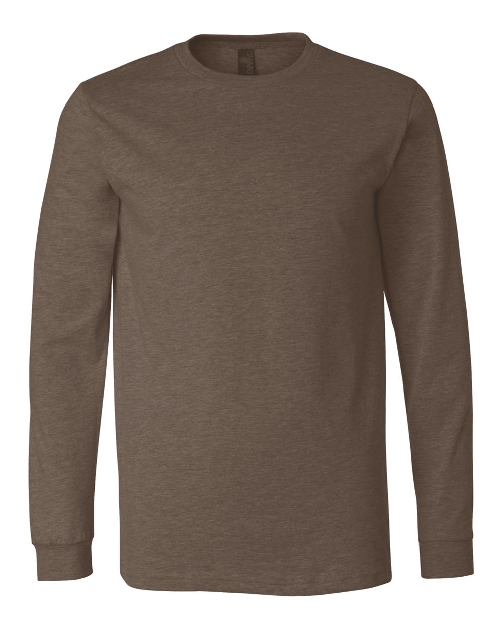 BELLA+CANVAS® Unisex Heather CVC Long Sleeve Tee BC3501CVC - Heather Brown