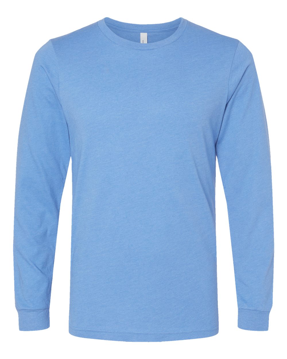 BELLA+CANVAS® Unisex Heather CVC Long Sleeve Tee BC3501CVC - Heather Carolina Blue