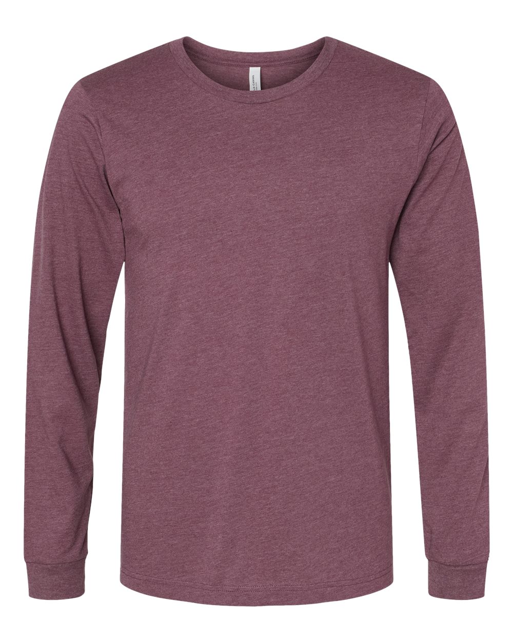 BELLA+CANVAS® Unisex Heather CVC Long Sleeve Tee BC3501CVC - Heather Maroon