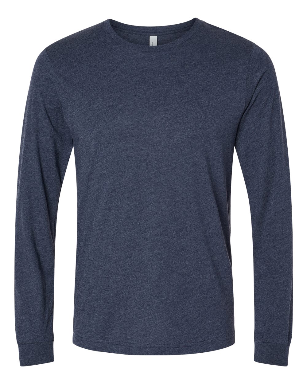 BELLA+CANVAS® Unisex Heather CVC Long Sleeve Tee BC3501CVC - Heather Midnight Navy