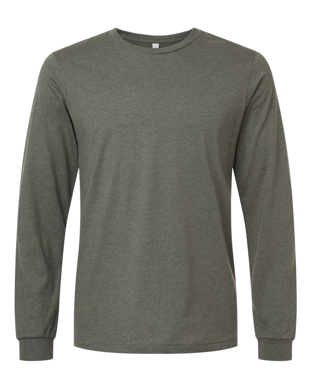 BELLA+CANVAS® Unisex Heather CVC Long Sleeve Tee BC3501CVC - Heather Military Green
