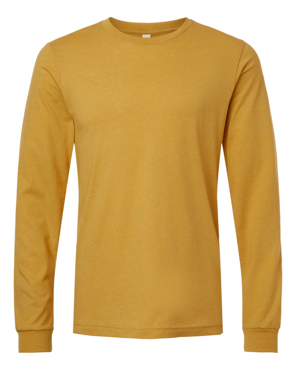 BELLA+CANVAS® Unisex Heather CVC Long Sleeve Tee BC3501CVC - Heather Mustard