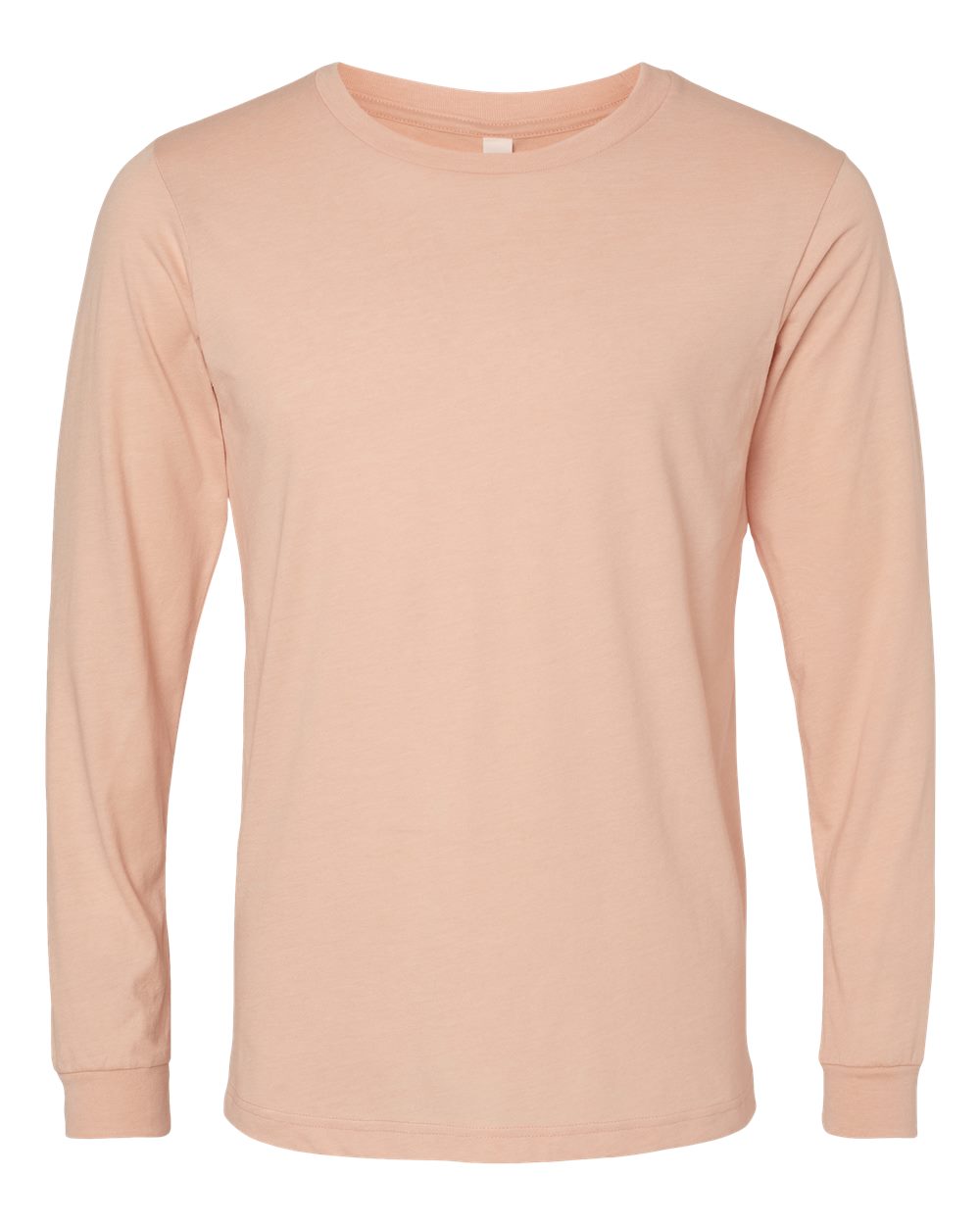 BELLA+CANVAS® Unisex Heather CVC Long Sleeve Tee BC3501CVC - Heather Peach