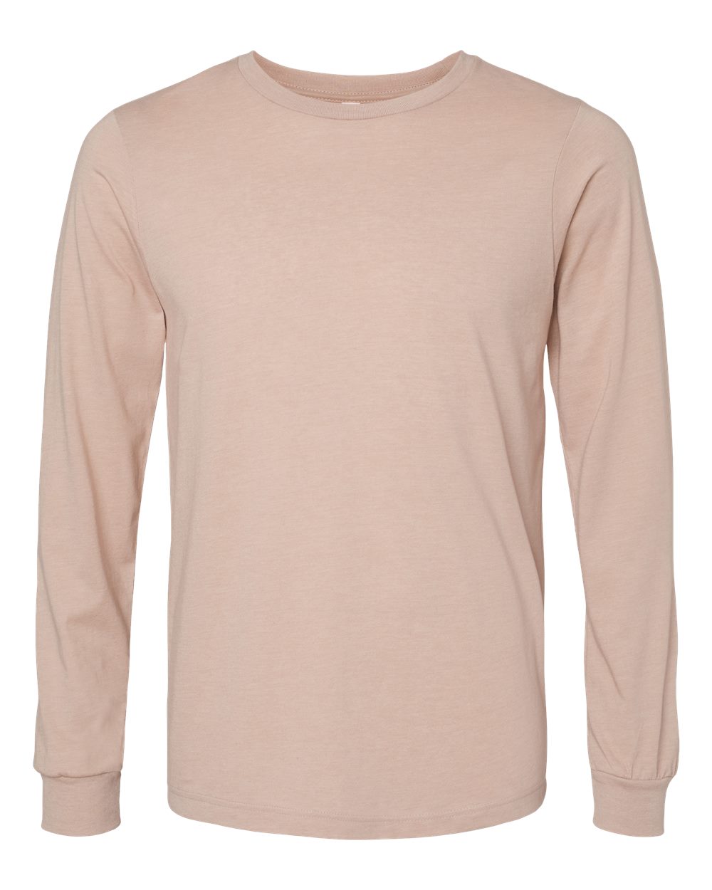 BELLA+CANVAS® Unisex Heather CVC Long Sleeve Tee BC3501CVC - Heather Pink Gravel