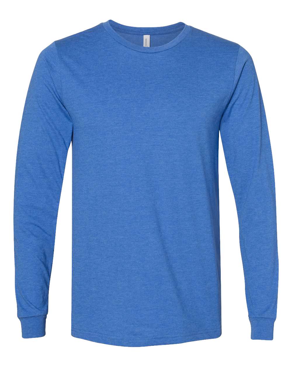 BELLA+CANVAS® Unisex Heather CVC Long Sleeve Tee BC3501CVC - Heather True Royal
