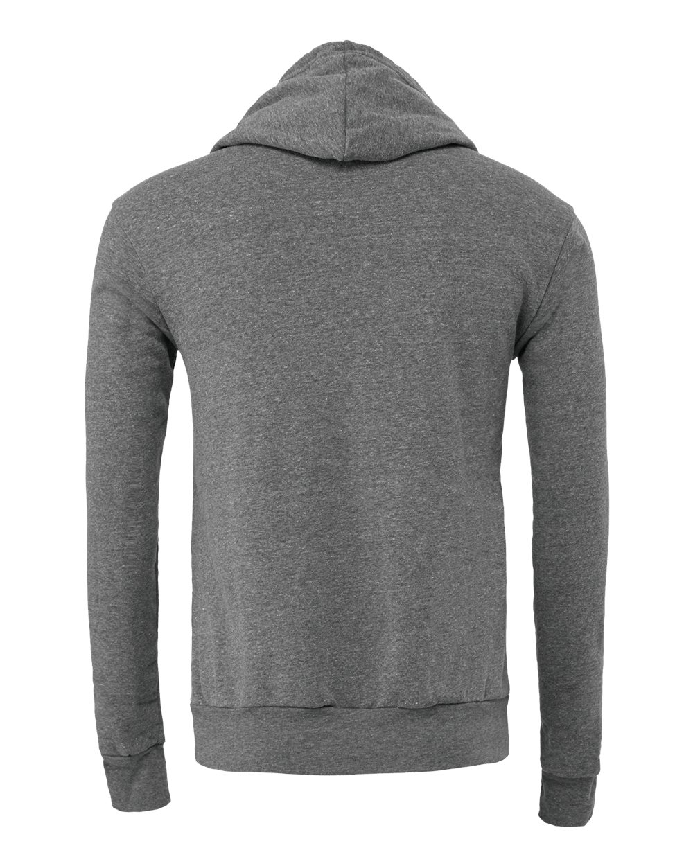 Back of BELLA+CANVAS ® Unisex Sponge Fleece Pullover Hoodie. BC3719 in Deep Heather