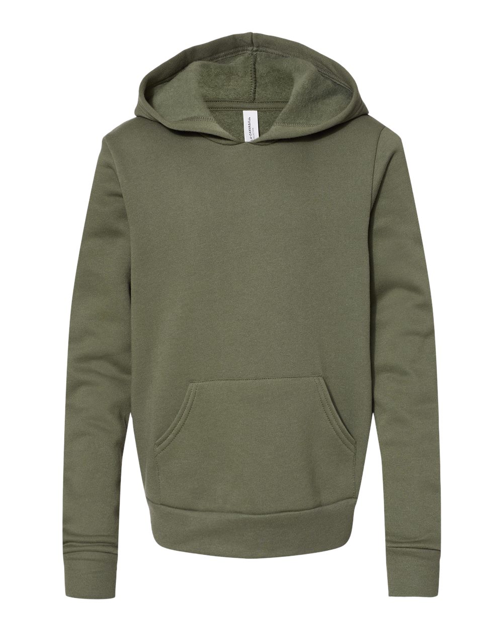 BELLA+CANVAS ® Youth Sponge Fleece Pullover Hoodie BC3719Y - Military Green