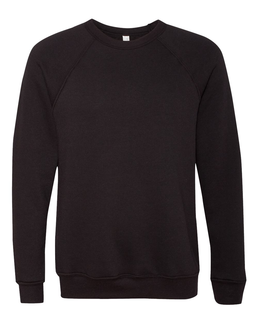 BELLA+CANVAS ® Unisex Sponge Fleece Raglan Sweatshirt. BC3901 - Black