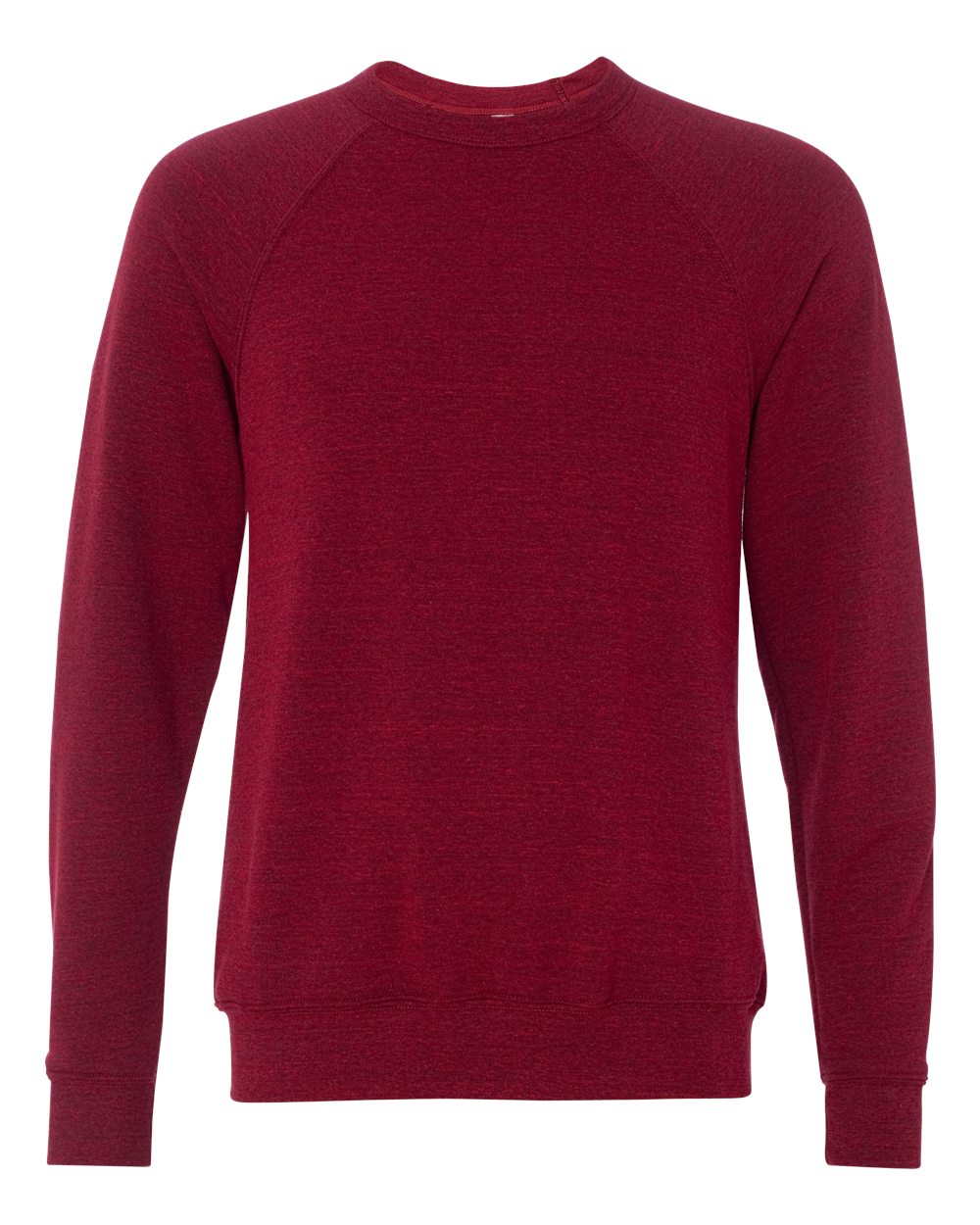 BELLA+CANVAS ® Unisex Sponge Fleece Raglan Sweatshirt. BC3901 - Cardinal Triblend