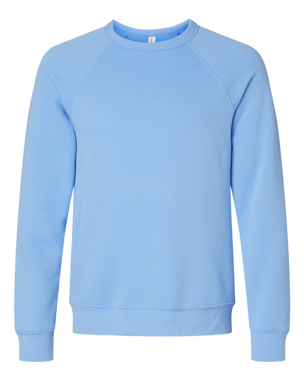 BELLA+CANVAS ® Unisex Sponge Fleece Raglan Sweatshirt. BC3901 - Carolina Blue