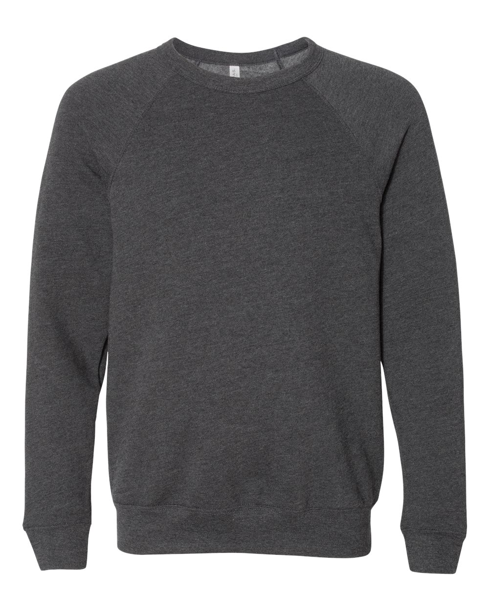 BELLA+CANVAS ® Unisex Sponge Fleece Raglan Sweatshirt. BC3901 - Dark Grey Heather
