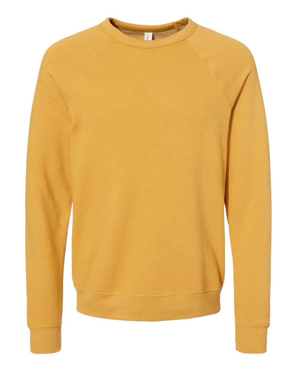 BELLA+CANVAS ® Unisex Sponge Fleece Raglan Sweatshirt. BC3901 - Heather Mustard