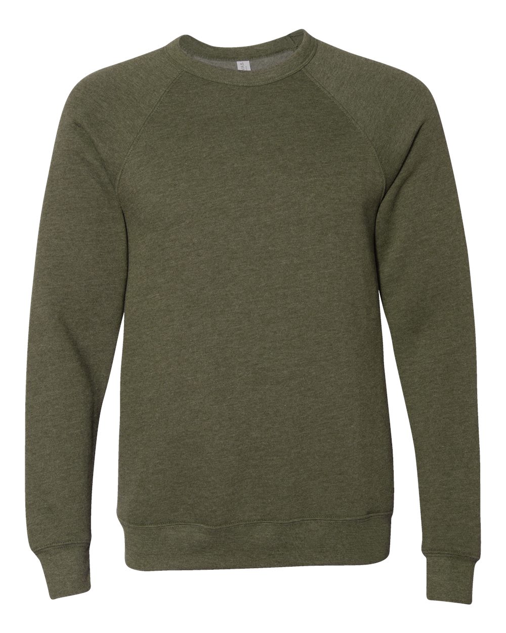 BELLA+CANVAS ® Unisex Sponge Fleece Raglan Sweatshirt. BC3901 - Heather Olive