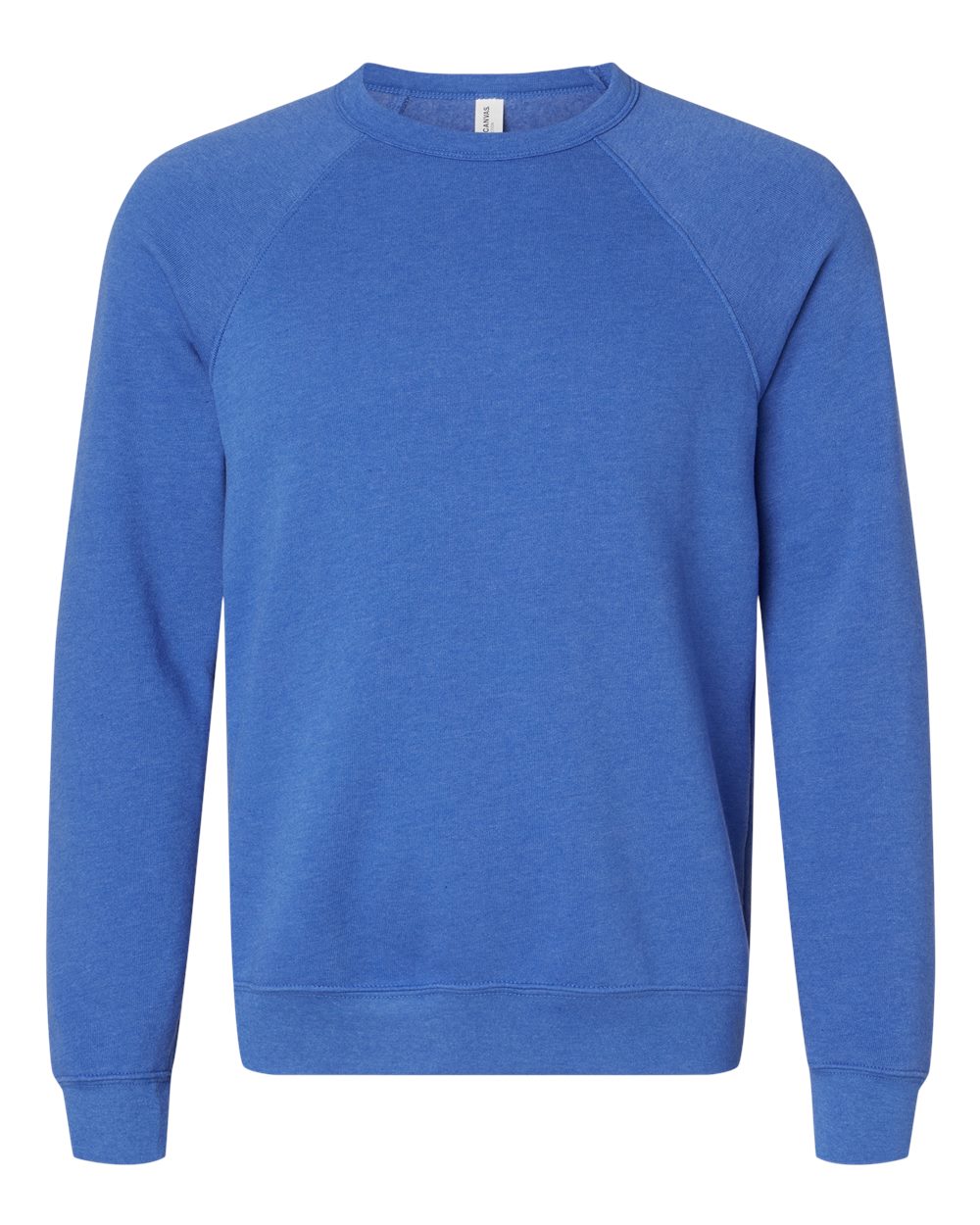 BELLA+CANVAS ® Unisex Sponge Fleece Raglan Sweatshirt. BC3901 - Heather True Royal