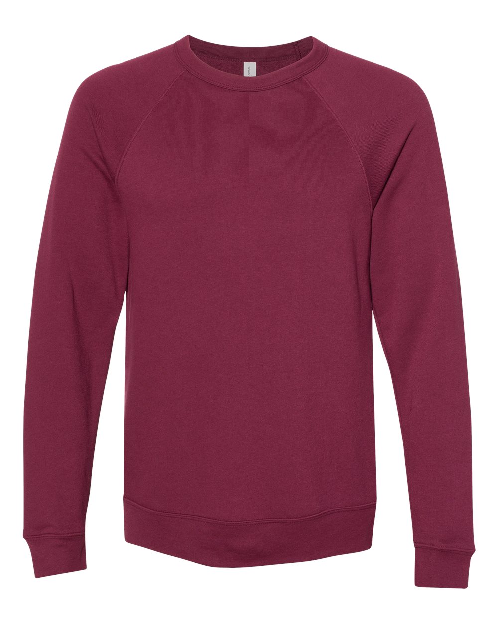 BELLA+CANVAS ® Unisex Sponge Fleece Raglan Sweatshirt. BC3901 - Maroon