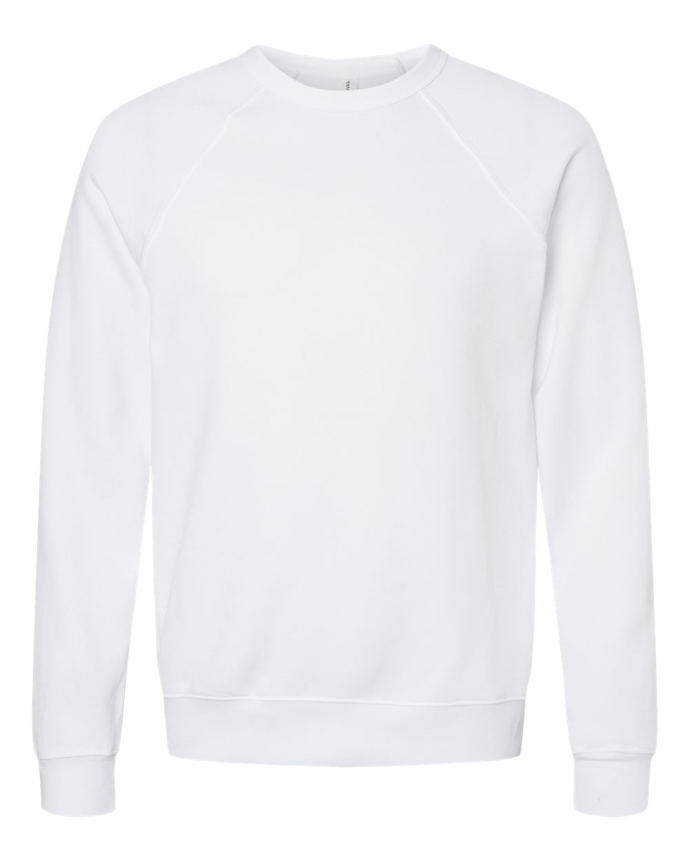 BELLA+CANVAS ® Unisex Sponge Fleece Raglan Sweatshirt. BC3901 - White
