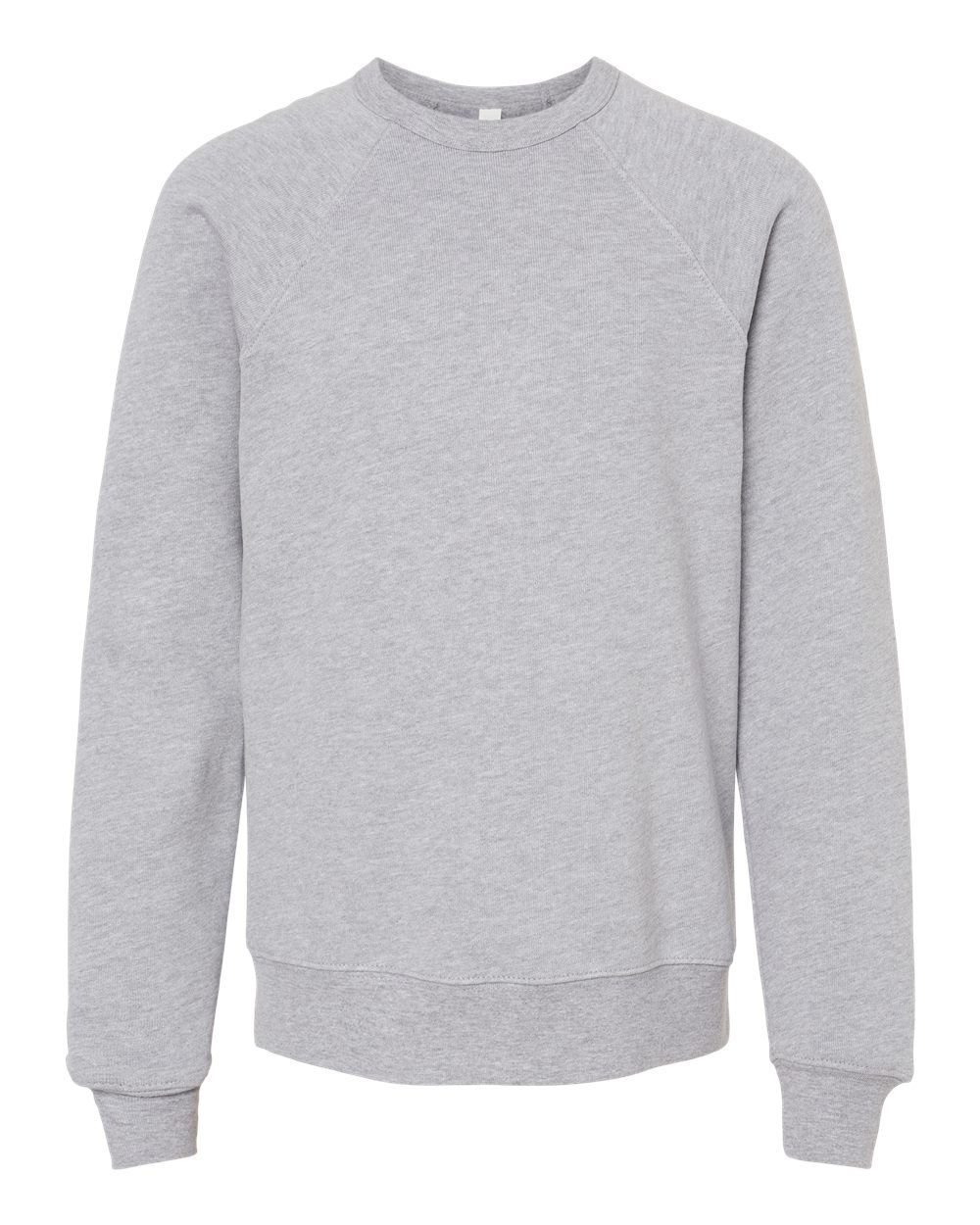 BELLA+CANVAS Youth Sponge Fleece Raglan Crewneck Sweatshirt BC3901Y - Athletic Heather