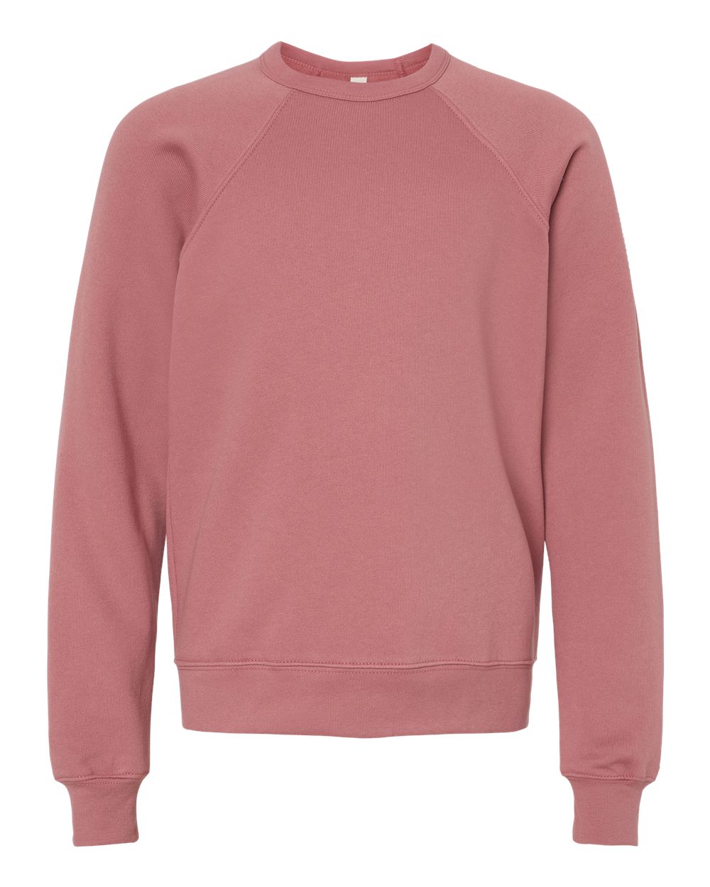 BELLA+CANVAS Youth Sponge Fleece Raglan Crewneck Sweatshirt BC3901Y - Mauve